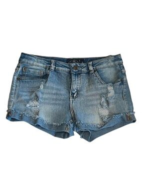 Lucky Brand Girls Distressed Denim ‘Riley Shorts’ - Light Blue | Size 16